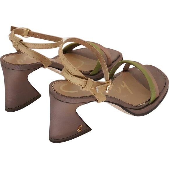 Circus NY Holly Strappy Block Heel Sandals Copper/Green US 6.5M EU 36.5 - Picture 3 of 6